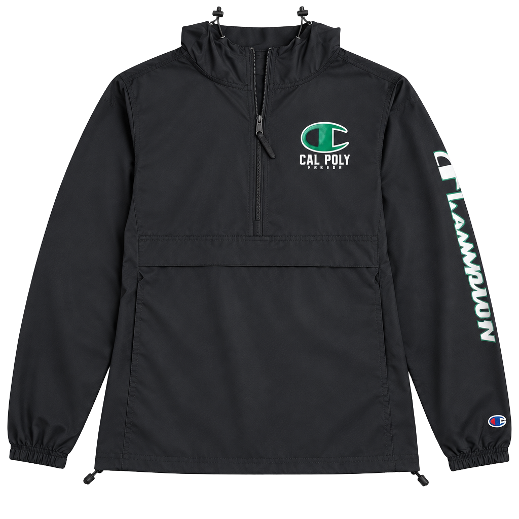 Champion Cal Poly Pomona Windbreaker Jacket Size M Black 1