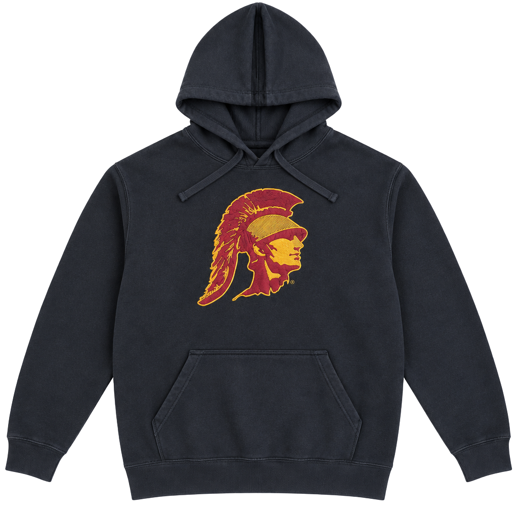 College Downloads USC Trojans Hoodie Size S Black Embroidered 1