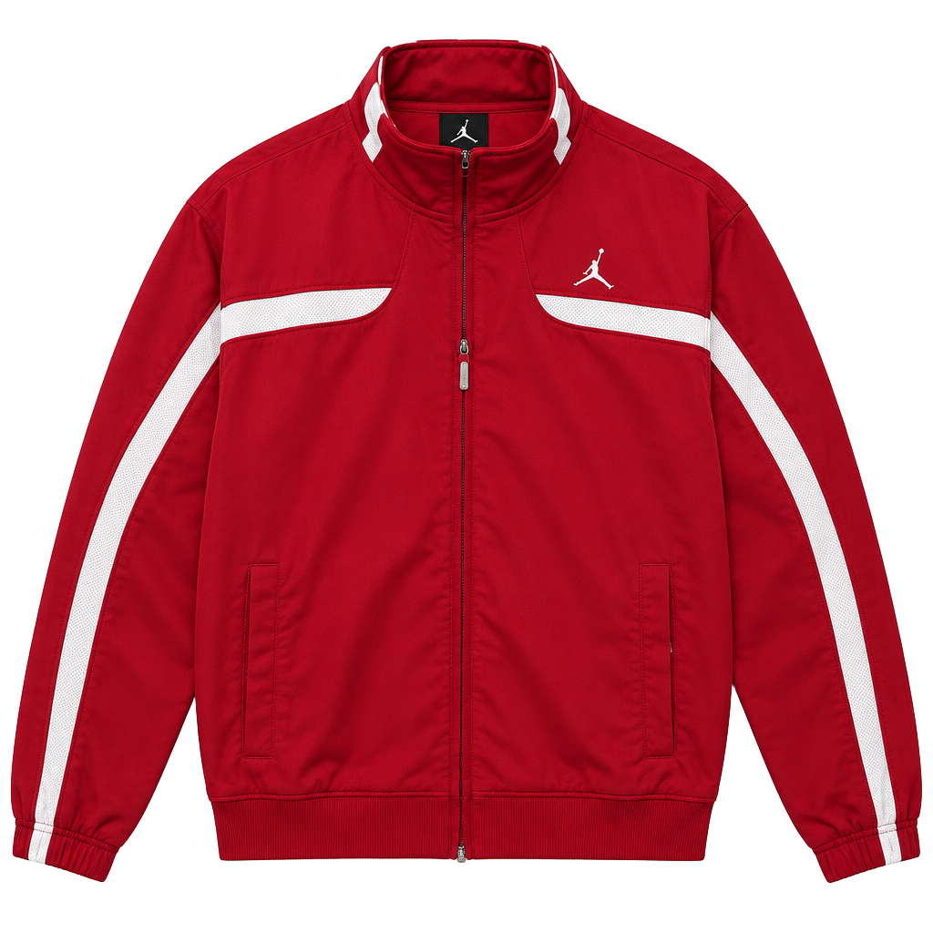 Jordan Full Zip Track Jacket Size M Red White 1