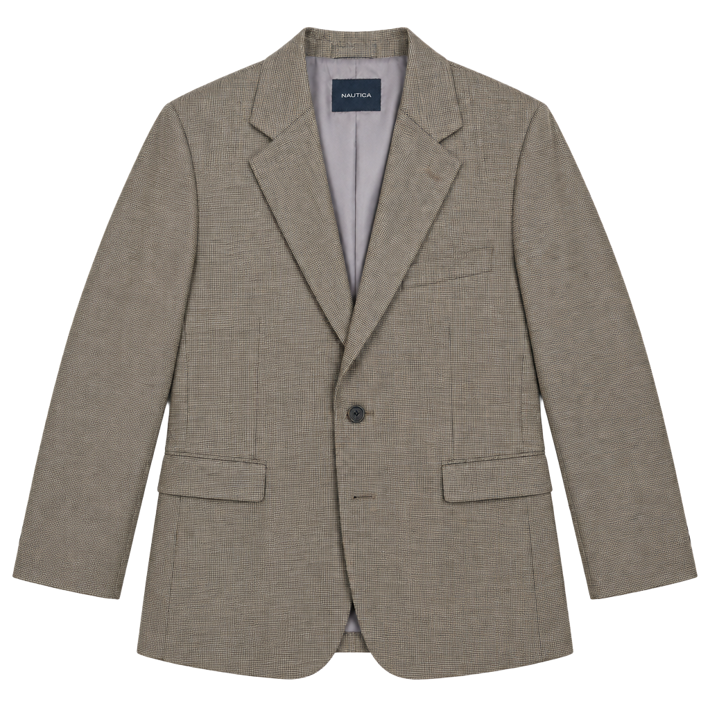 Nautica Sport Coat Size 40R Brown Wool Blazer 1