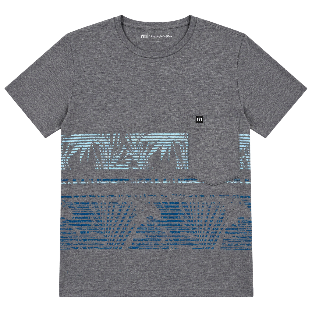 TravisMathew Secluded Spot Tee Size L Gray Pocket Graphic T-Shirt 1