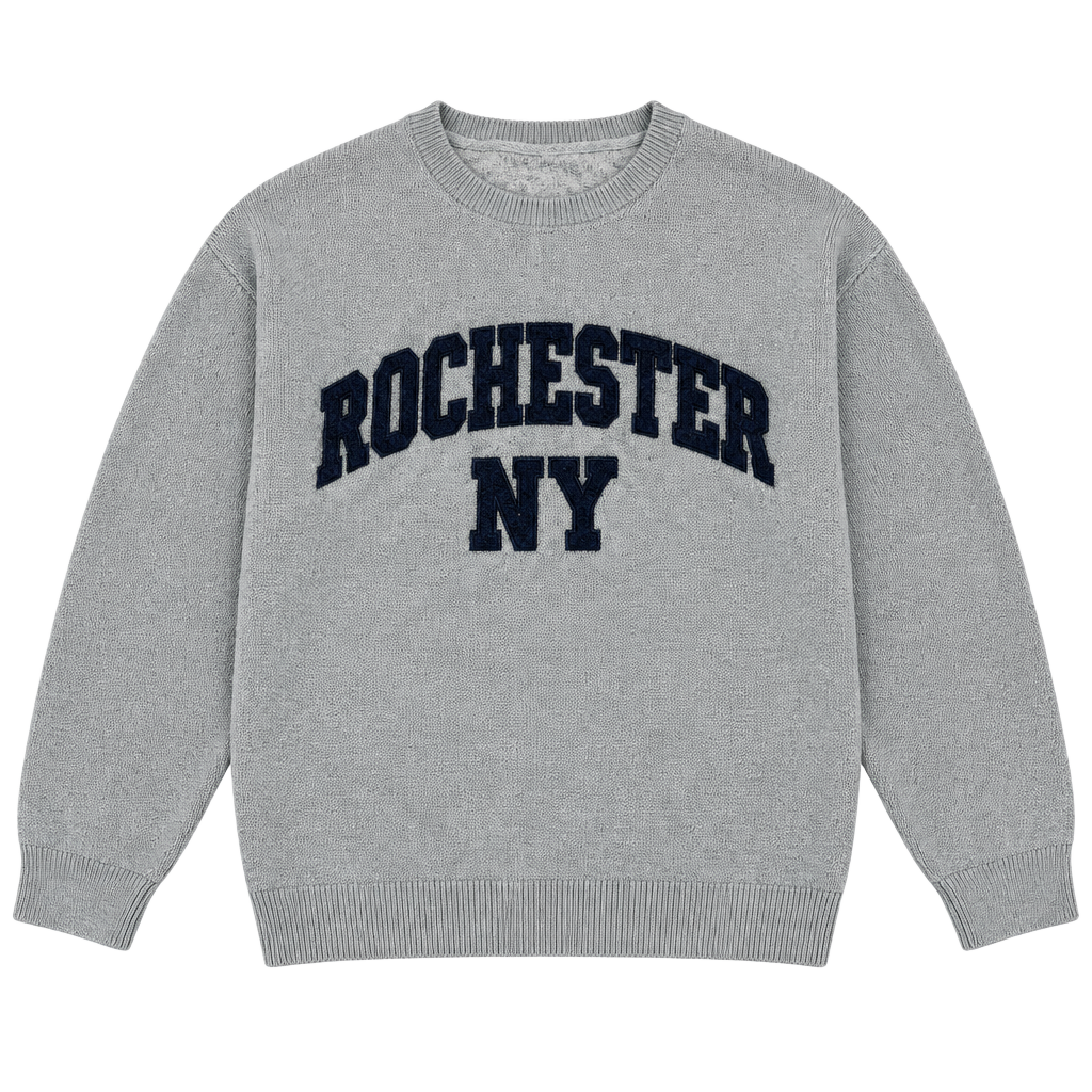 New York Popular Rochester NY Sweatshirt Size 2XL Blue Crewneck Pullover 1