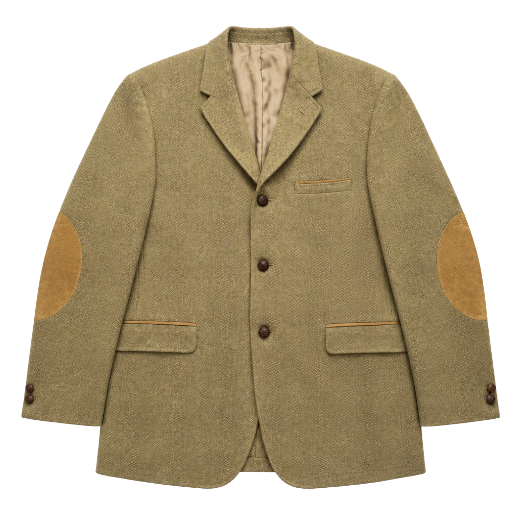 50s/60s MCGREGOR Hopsack Tweed Leather Patch Riding Jacket Sz 39R 1
