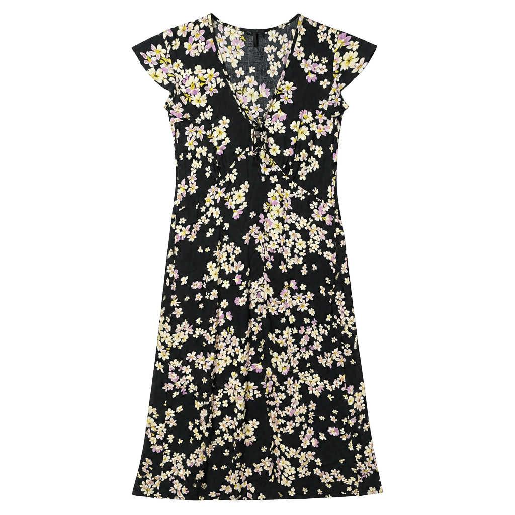 Nobody's Child Alexa Mid-Length Floral Flutter Sleeve Dress 1
