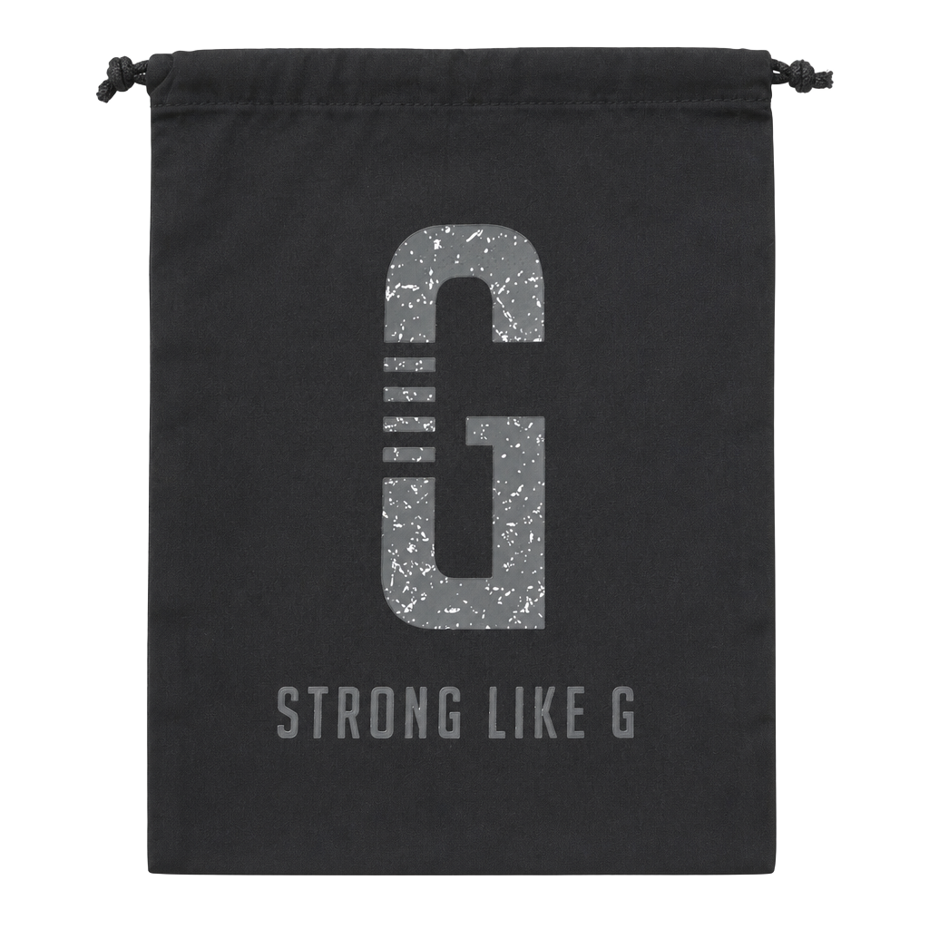 Strong Like G Black Drawstring Bag 1