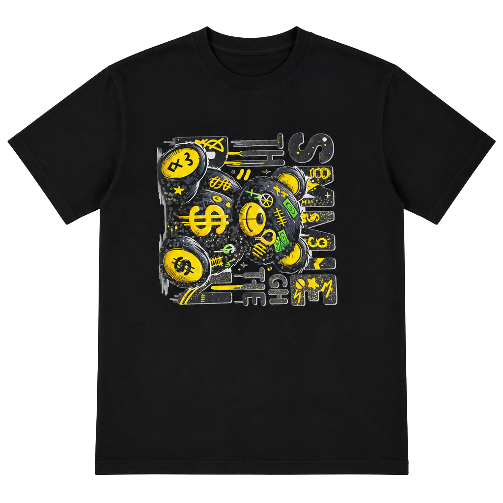 Graphic T-Shirt Black Money Hustle Bear Streetwear Tee 1