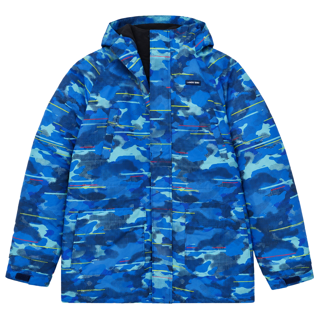 Lands' End Boys Squall Fleece Lined Waterproof Insulated Winter Parka Jacket XXL 1
