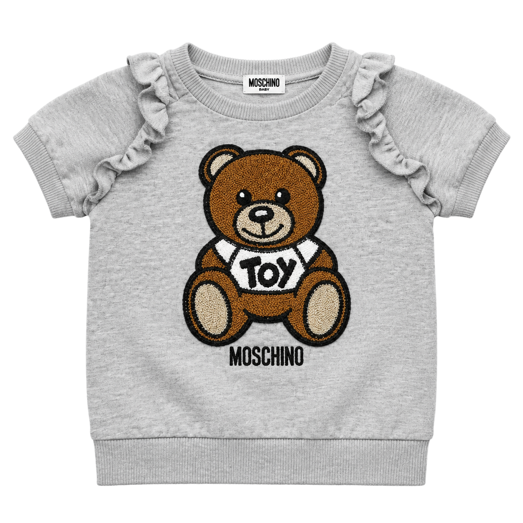 Moschino Baby Grey Teddy Bear Sweatshirt Size 12-18 Months 1