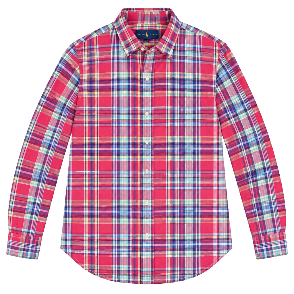 Ralph Lauren Plaid Long Sleeve Button Down Shirt Size L (14-16) Multicolor 1