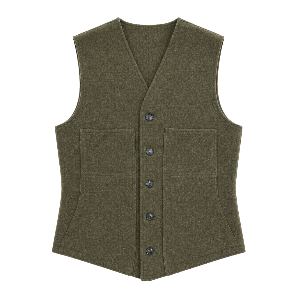 Filson Mackinaw Wool Vest Forest Green Size L Long made in USA 1