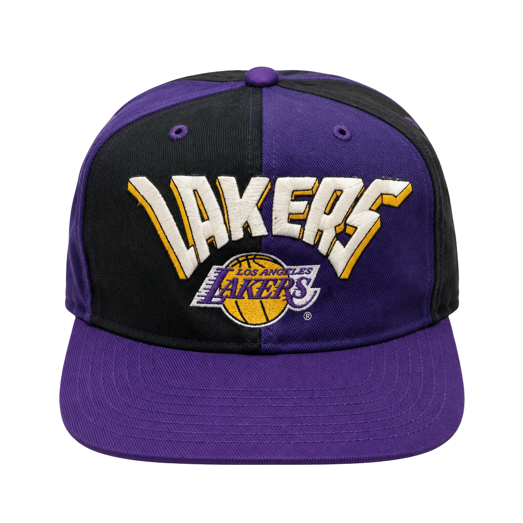NBA Los Angeles Lakers Snapback Hat Purple Black Vintage 90s 1