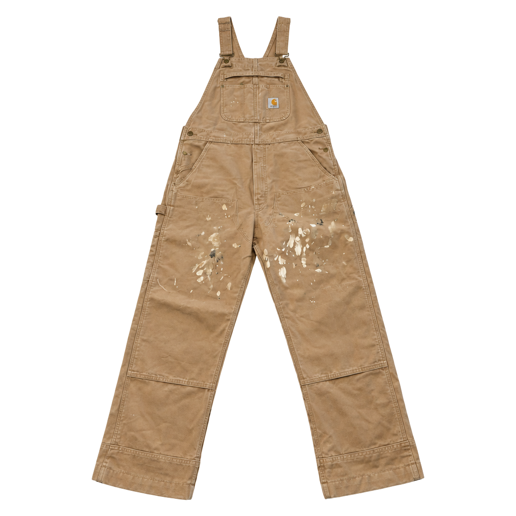 Carhartt R01-M Relaxed Fit Duck Bib Overalls 34x30 Brown 1
