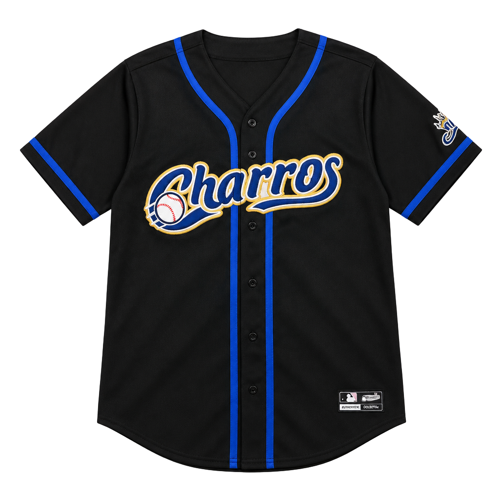 Charros De Jalisco Baseball Jersey Size XXL Black Official Product 1