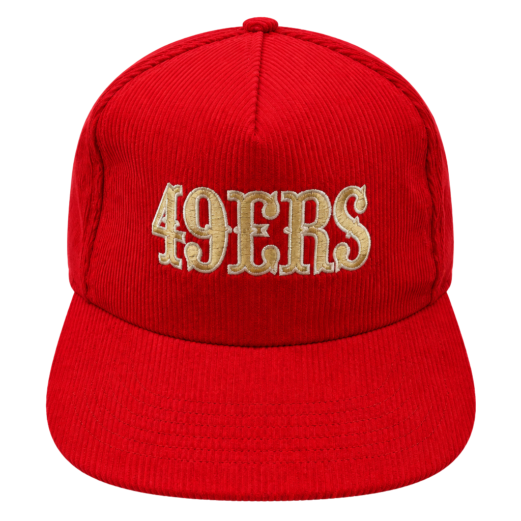 Starline San Francisco 49ers Vintage Corduroy Snapback Hat Red 1