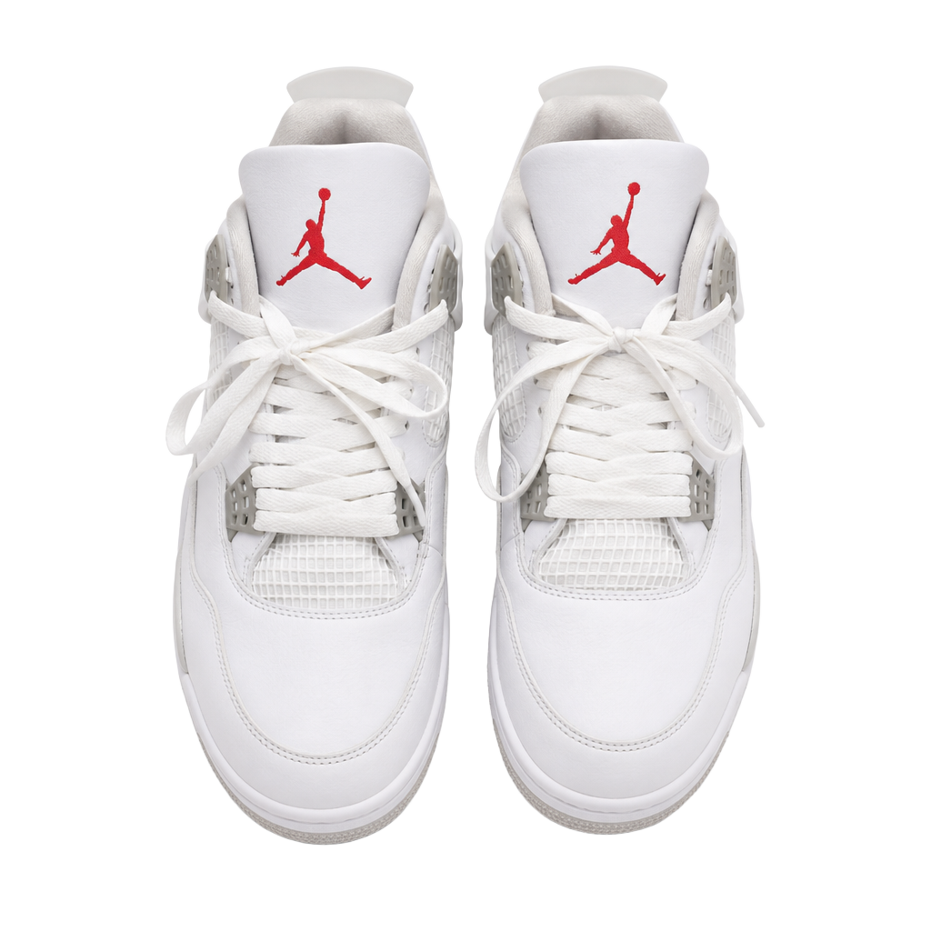 Nike Air Jordan 4 Retro 'White Oreo' (Tech Grey) Sneakers 1