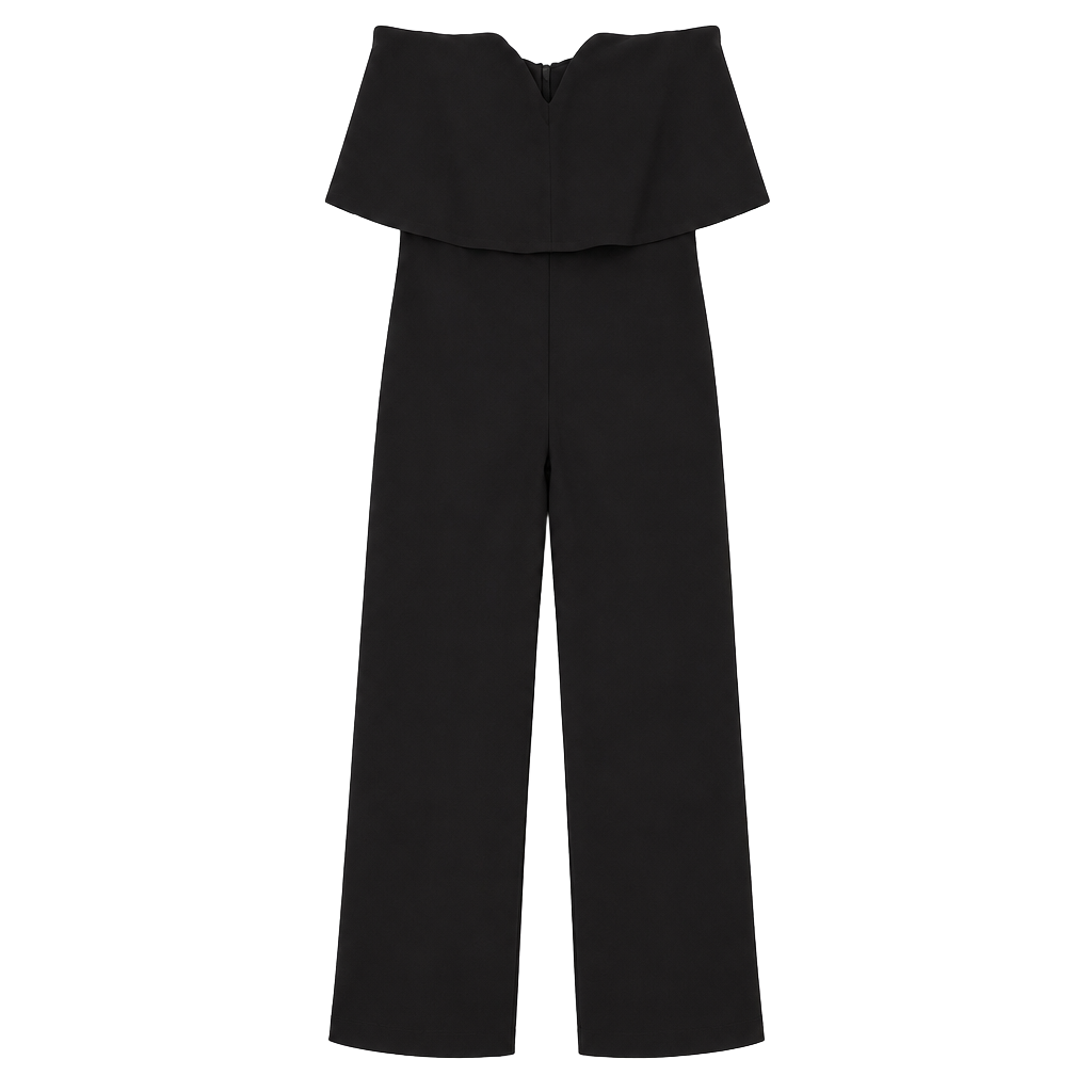 Lulus Strapless Jumpsuit Size S Black Popover Overlay 1