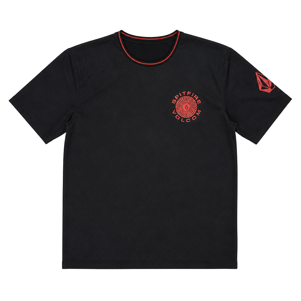 Volcom “SPITFIRE X VOLCOM J” Collectable Black Short Sleeved 00 T-Shirt - Size L 1