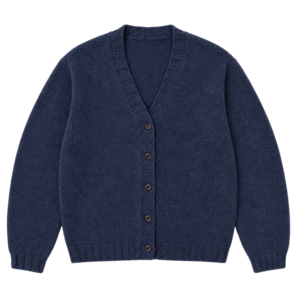 Vintage Paul Harris Design Navy Blue Lambswool Blend Cardigan Sweater Size M 1
