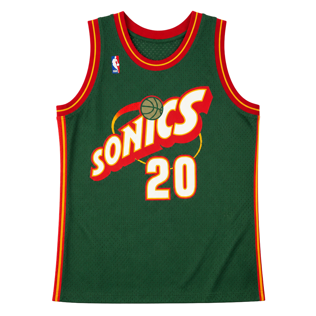 Mitchell & Ness Seattle SuperSonics 1995-96 Gary Payton Hardwood Classics Swingman Jersey 1