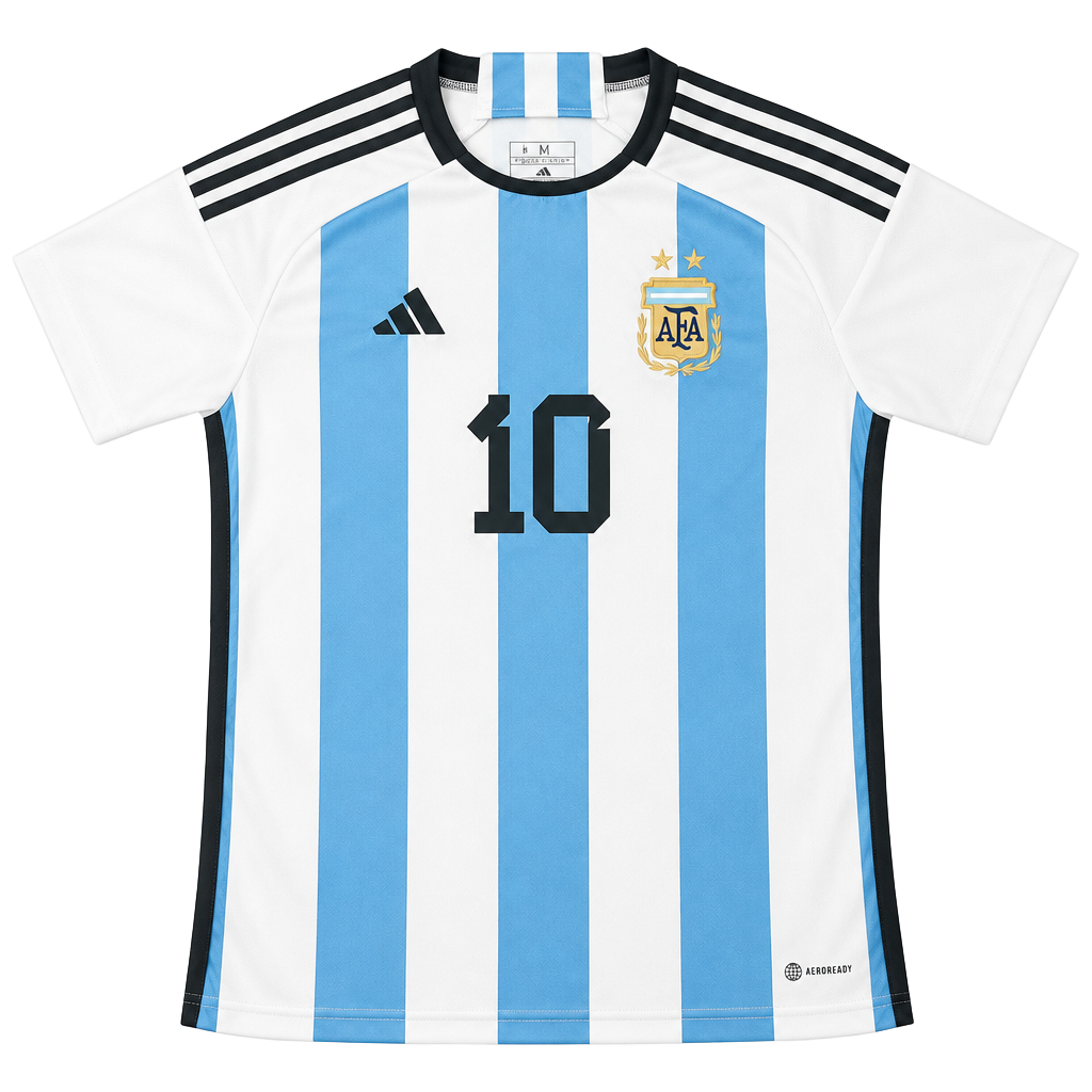 Thai quality Adidas Lionel Messi Argentina 2022 World Cup Home Jersey Size M 1