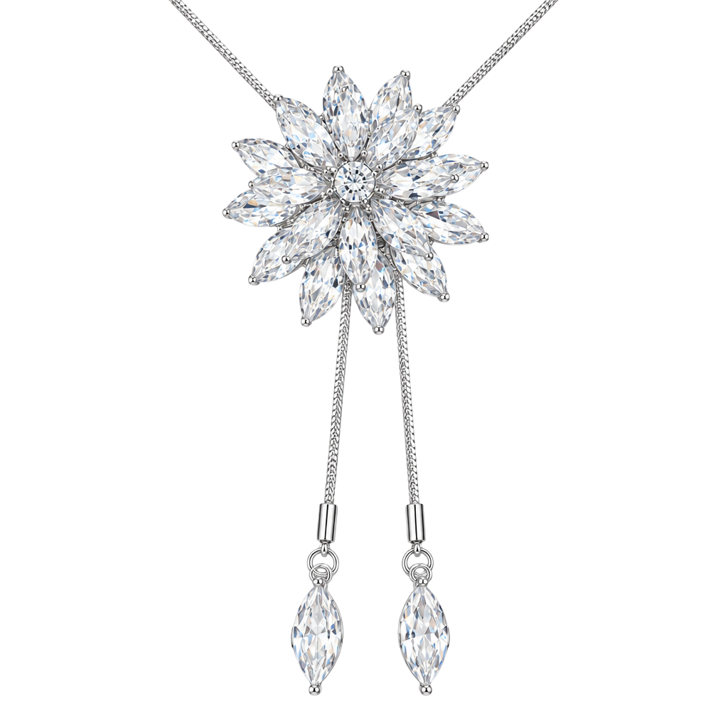 Crystal Flower Necklace 1
