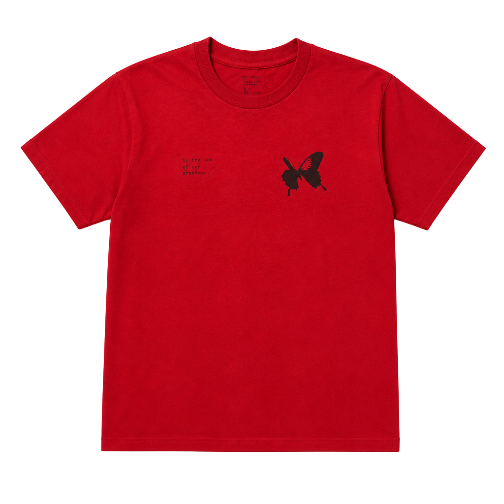 Post Malone Twelve Carat Toothache Red T-Shirt with Butterfly Logo 1