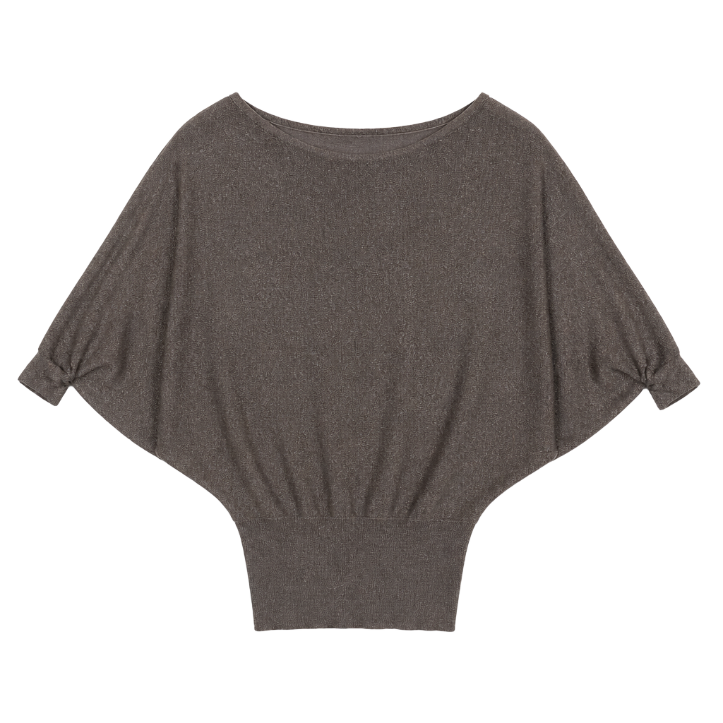 bebe Metallic Bronze Knit Batwing Dolman Sleeve Sweater 1