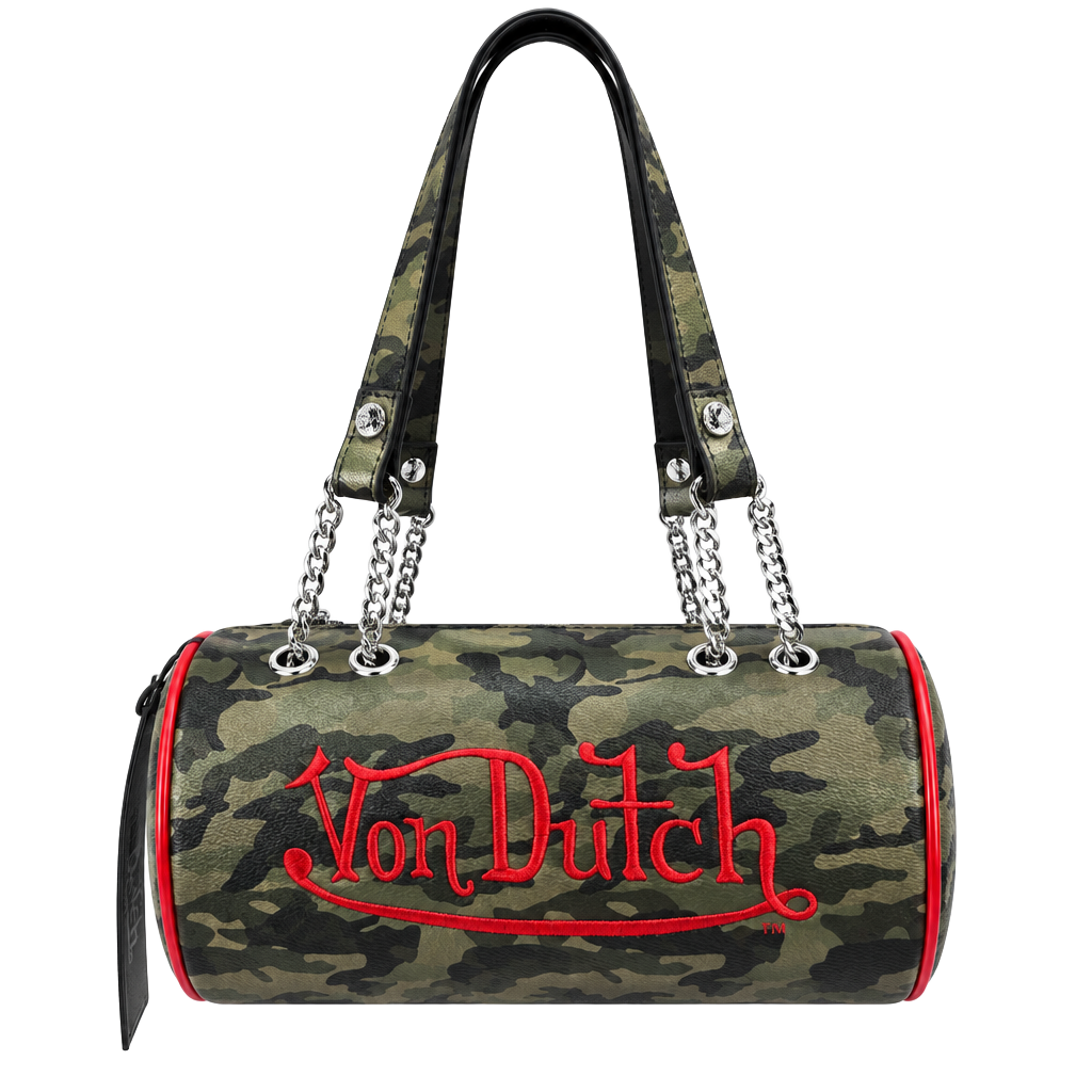 Von Dutch Barrel Bag Red Camo 1