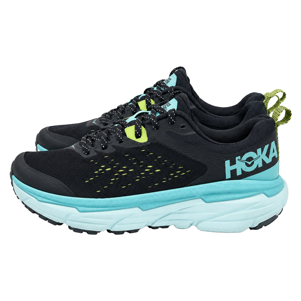 HOKA Challenger ATR 6 Black Blue Glass Trail Running Shoes (Size: 9.5) 1
