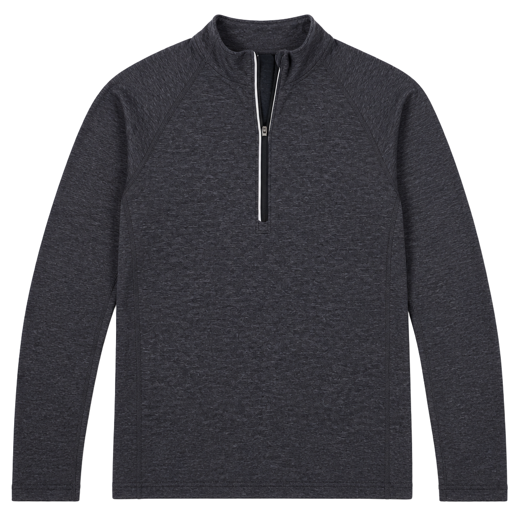 Old Navy Active Gray Space-Dye Quarter-Zip Athletic Pullover 1