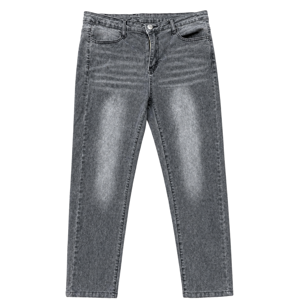 V2 Gray Acid Wash High Waisted Slim Jeans 1