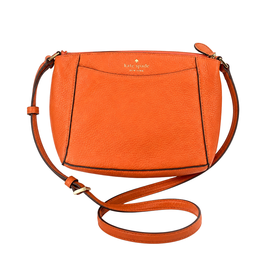 Kate Spade Monica Pebbled Leather Crossbody Orange 1