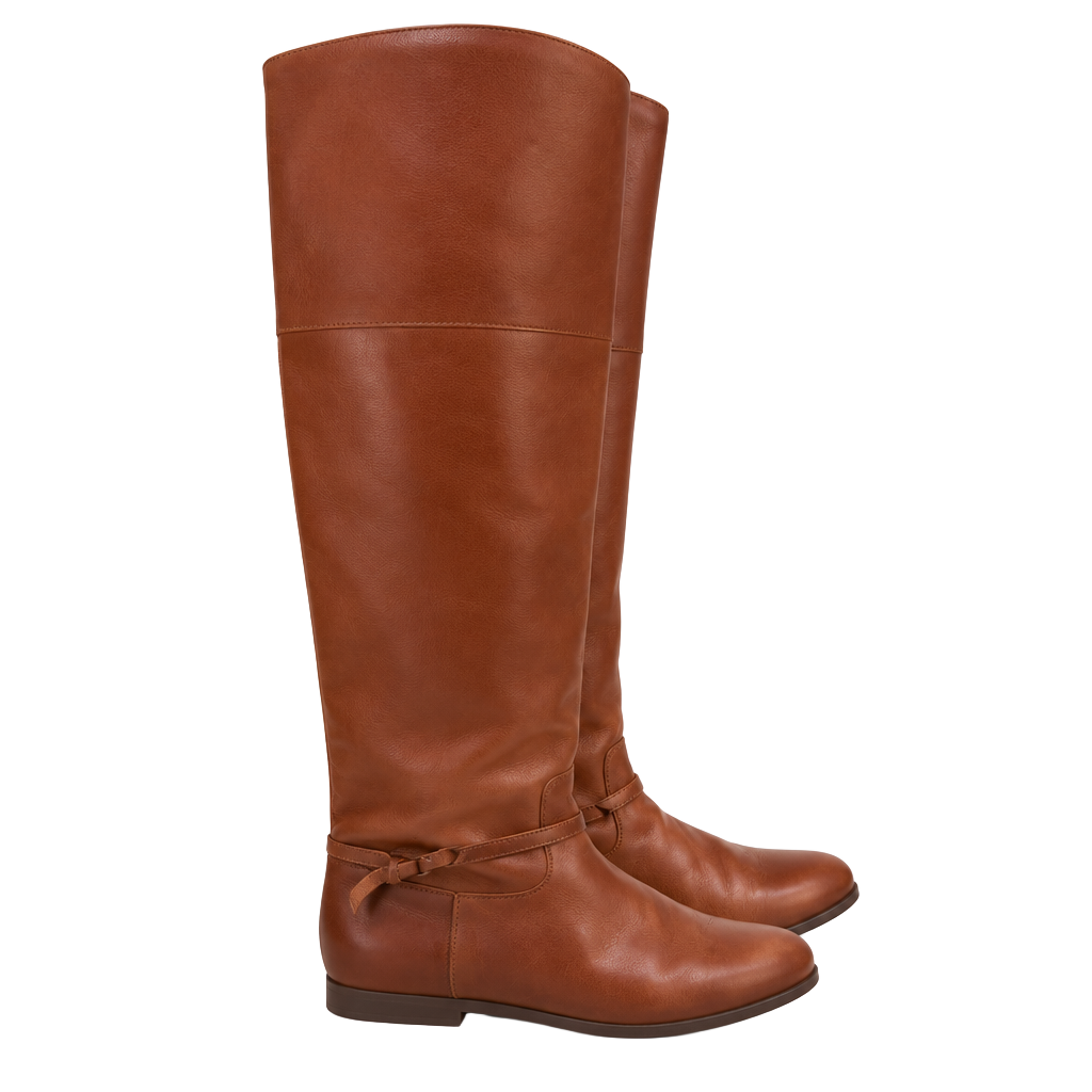 Frye Riding Boots Brown Leather Tall Round Toe 1
