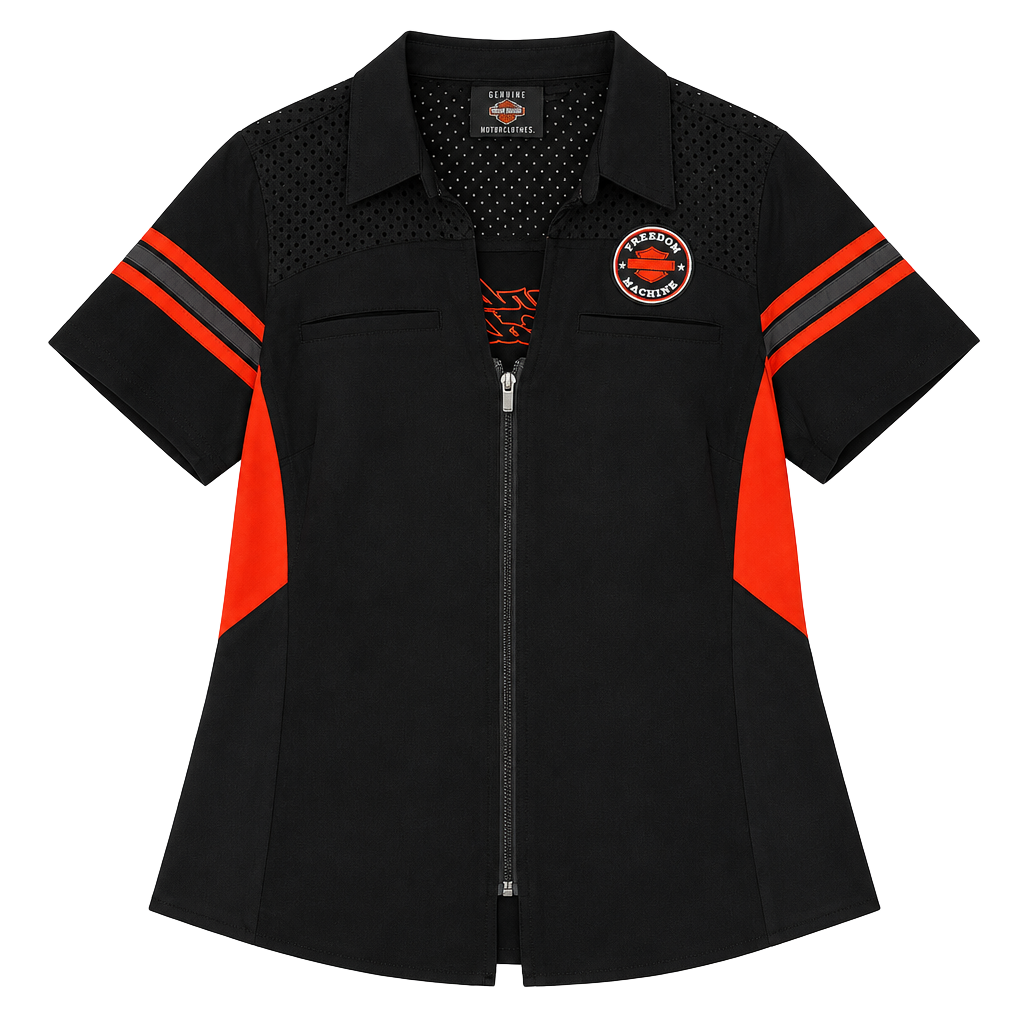Harley-Davidson Freedom Machine Zip Up Shirt Size L 1
