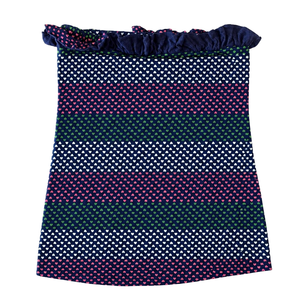 Next Era Multi-Color Heart Stripe Ruffle Tube Top 1