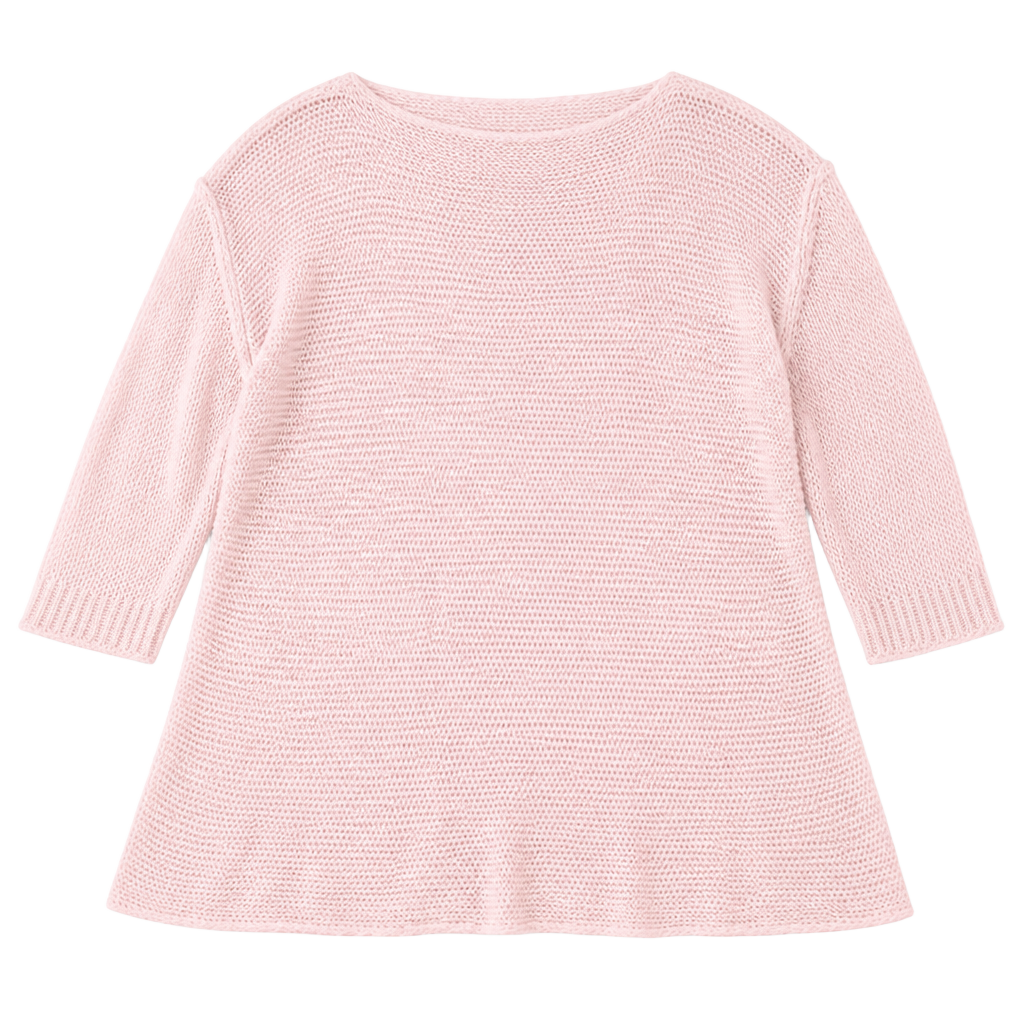 SHEIN Women's Lightweight Blush Pink Knit Pullover Sweater 1