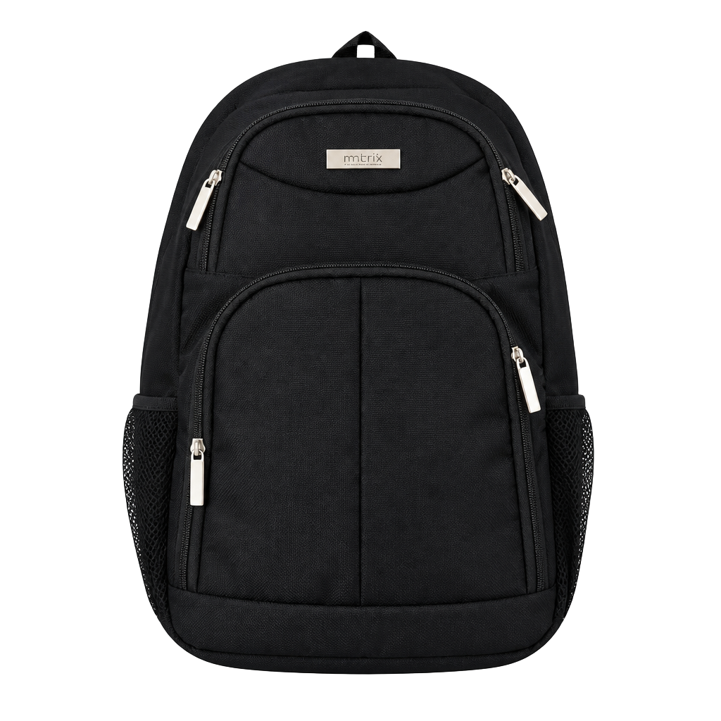 Embark Solid Black Essential Laptop Backpack 1