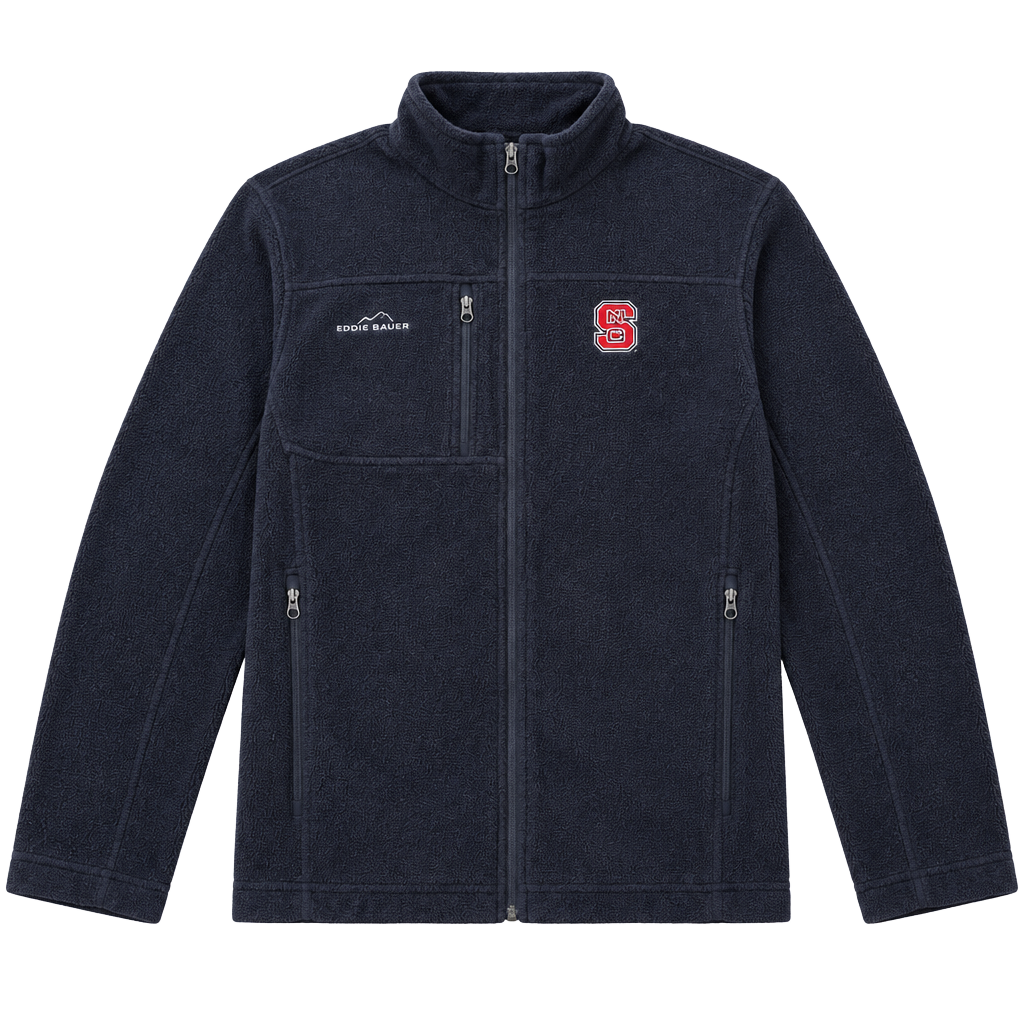 Eddie Bauer NC State Wolfpack Fleece Jacket Black Size L 1