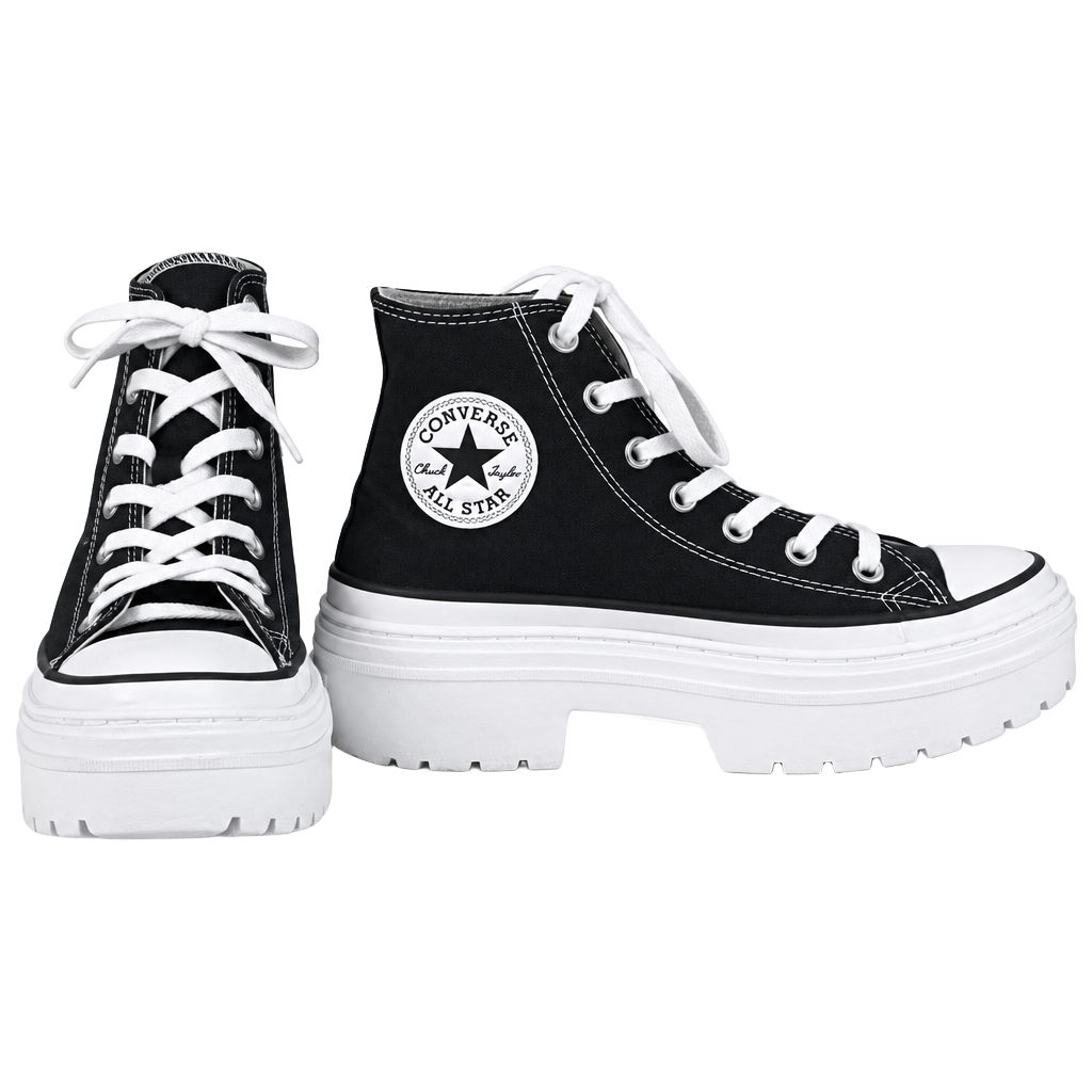 Converse Chuck Taylor All Star Lugged Heel Platform Black White 1