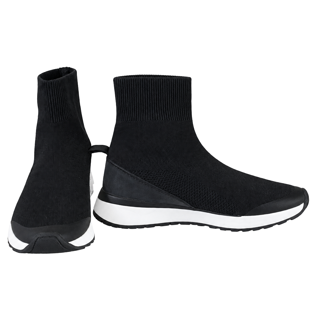 Zara Starfit Technical Insole Foam Sock Sneaker Black 1