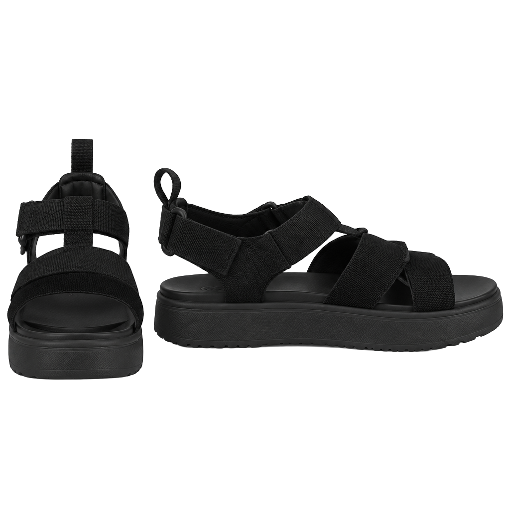 UGG Goldenstar Strap Sandals Black Suede 1