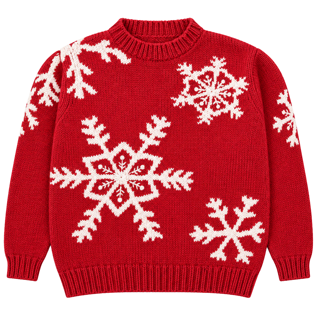 Liz Claiborne Christmas Snowflake Sweater Size M Red 1
