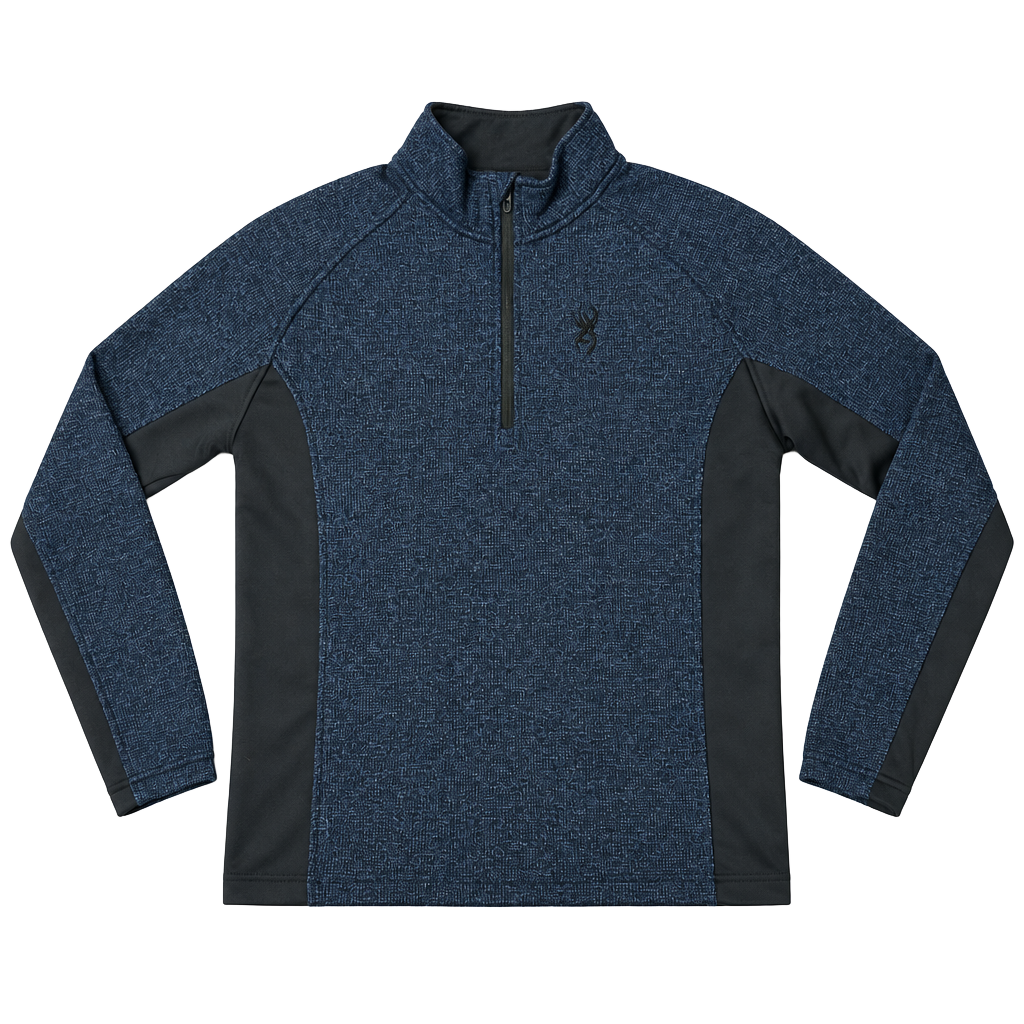 Spyder Outbound 1/2 Zip Fleece Pullover Blue Black 1