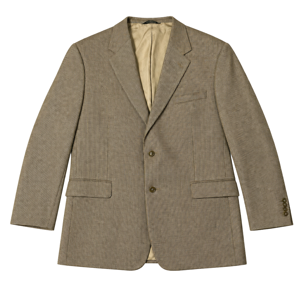 Jos. A. Bank Signature Sportcoat Size 48R Brown Tan Check Wool Blazer 1