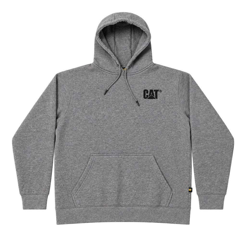 Caterpillar Trademark Banner Hoodie Size XXL Gray Pullover Sweatshirt 1