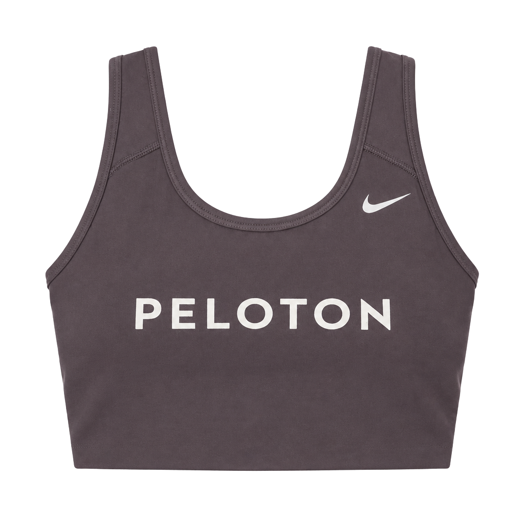 Nike Peloton Sports Bra Size XL Purple Dri-Fit Racerback Cropped Top 1