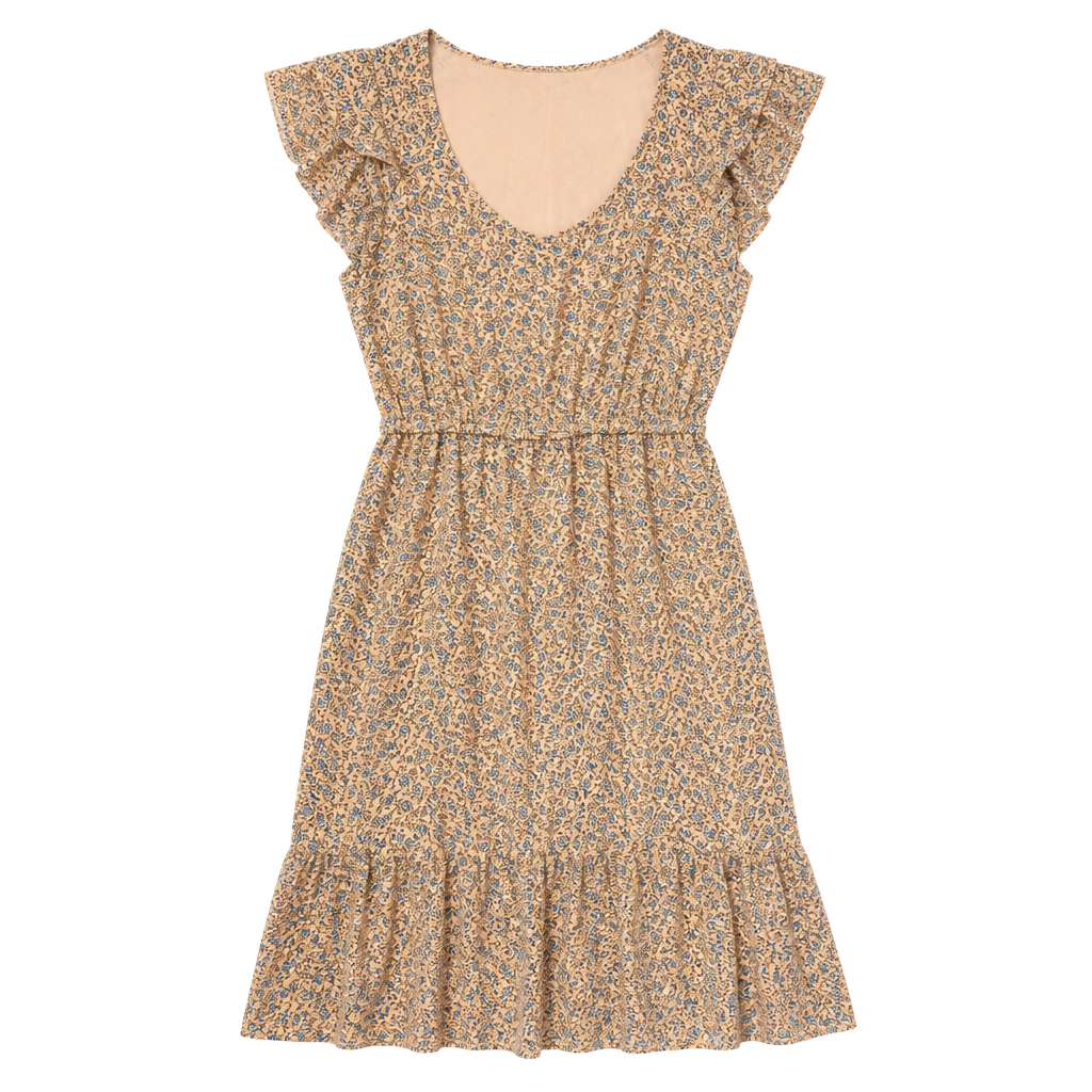 Universal Thread Floral Print Ruffle Sleeve Midi Dress XXL 1