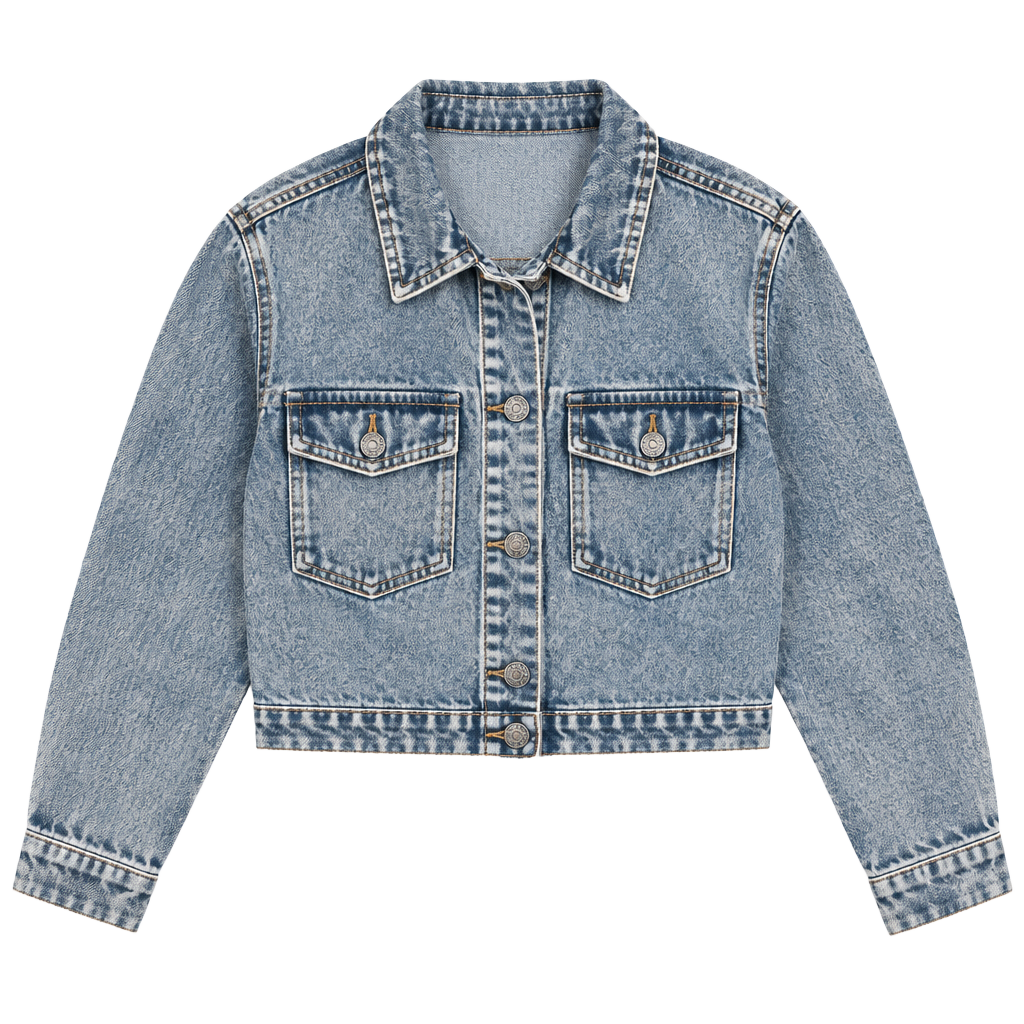 PROMESA Acid Wash Tiered Denim Mini Shirt Dress Medium 1