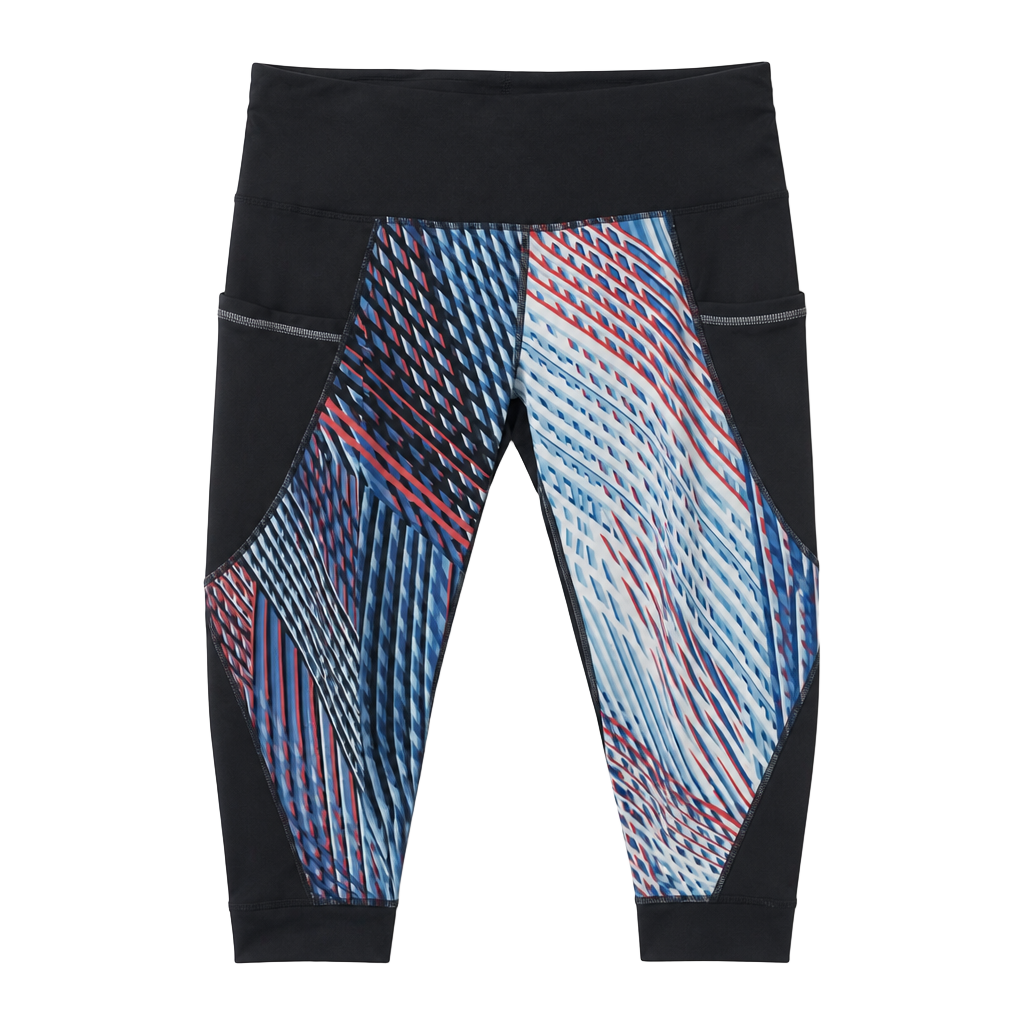 Athleta Mosaic Relay Capri 2.0 Cropped Leggings with Pockets Size Medium 1