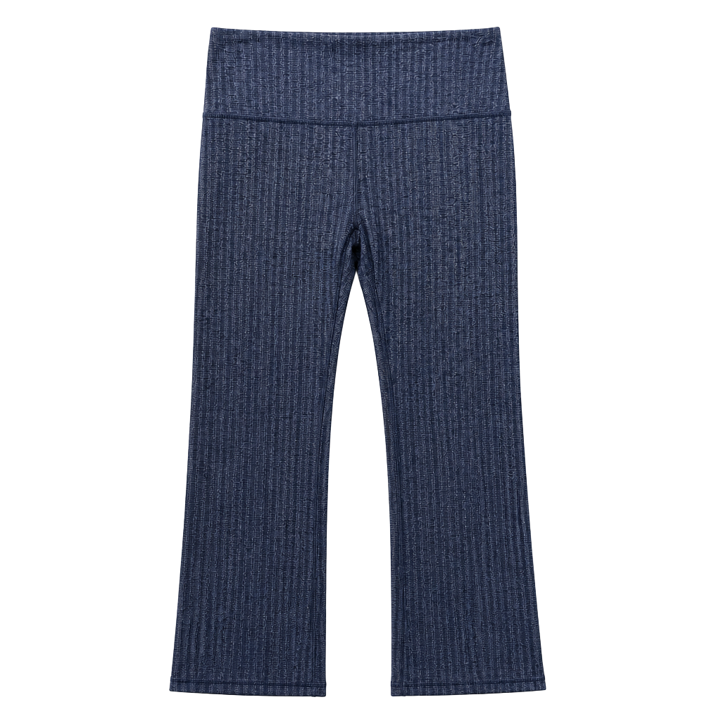 Athleta Elation Textured Straight Leg Pant in Nara Shibori Indigo, Size Large 1